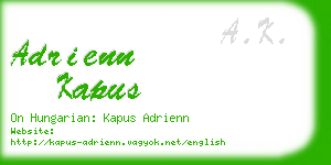 adrienn kapus business card